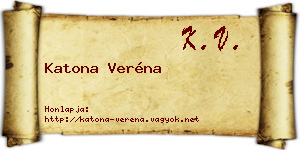 Katona Veréna névjegykártya